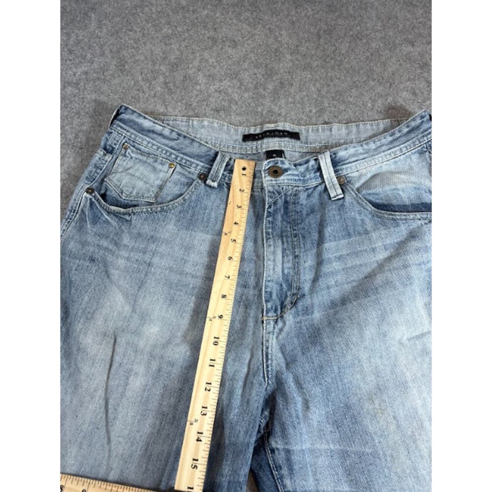 VTG Y2K Sean John Jorts Shorts Mens 38 Blue Light Wash Wide Leg Skater Hip Hop - Picture 8 of 10
